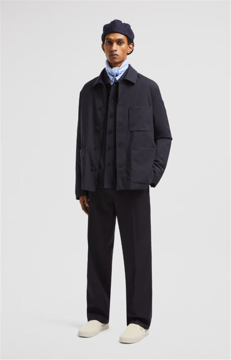 PLUMEL WOOL GABARDINE DOWN SHIRT JACKET - MONCLER - Verso
