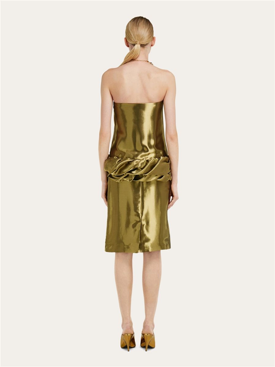 Liquid lamé dress-FERRAGAMO-Verso