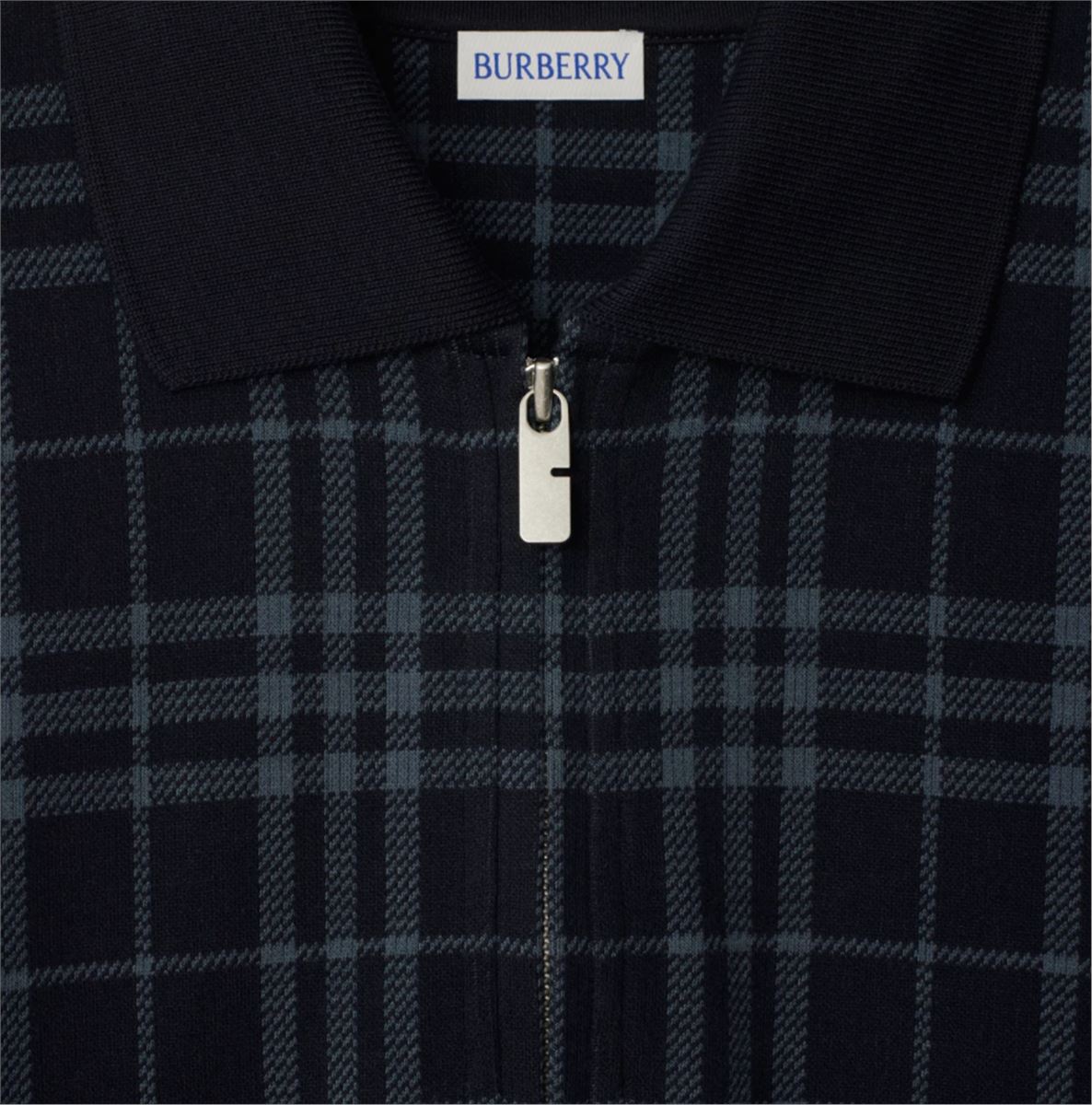 CHECK STRETCH COTTON BLEND POLO SHIRT -  BURBERRY -  Verso