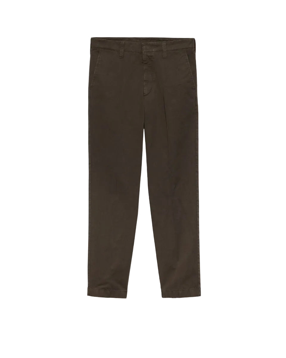 Garment-dyed cotton pants