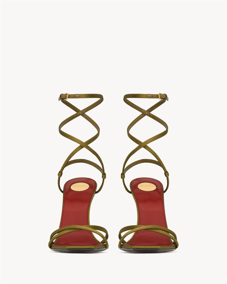 OPYUM SANDALS IN SATIN CREPE -  SAINT LAURENT -  Verso