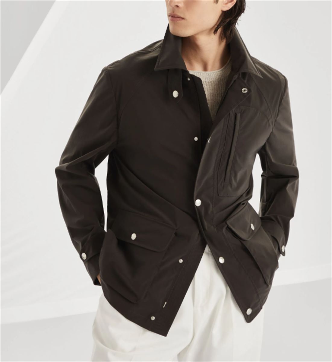 RAGLAN-SLEEVE FIELD JACKET -  BRUNELLO CUCINELLI -  Verso