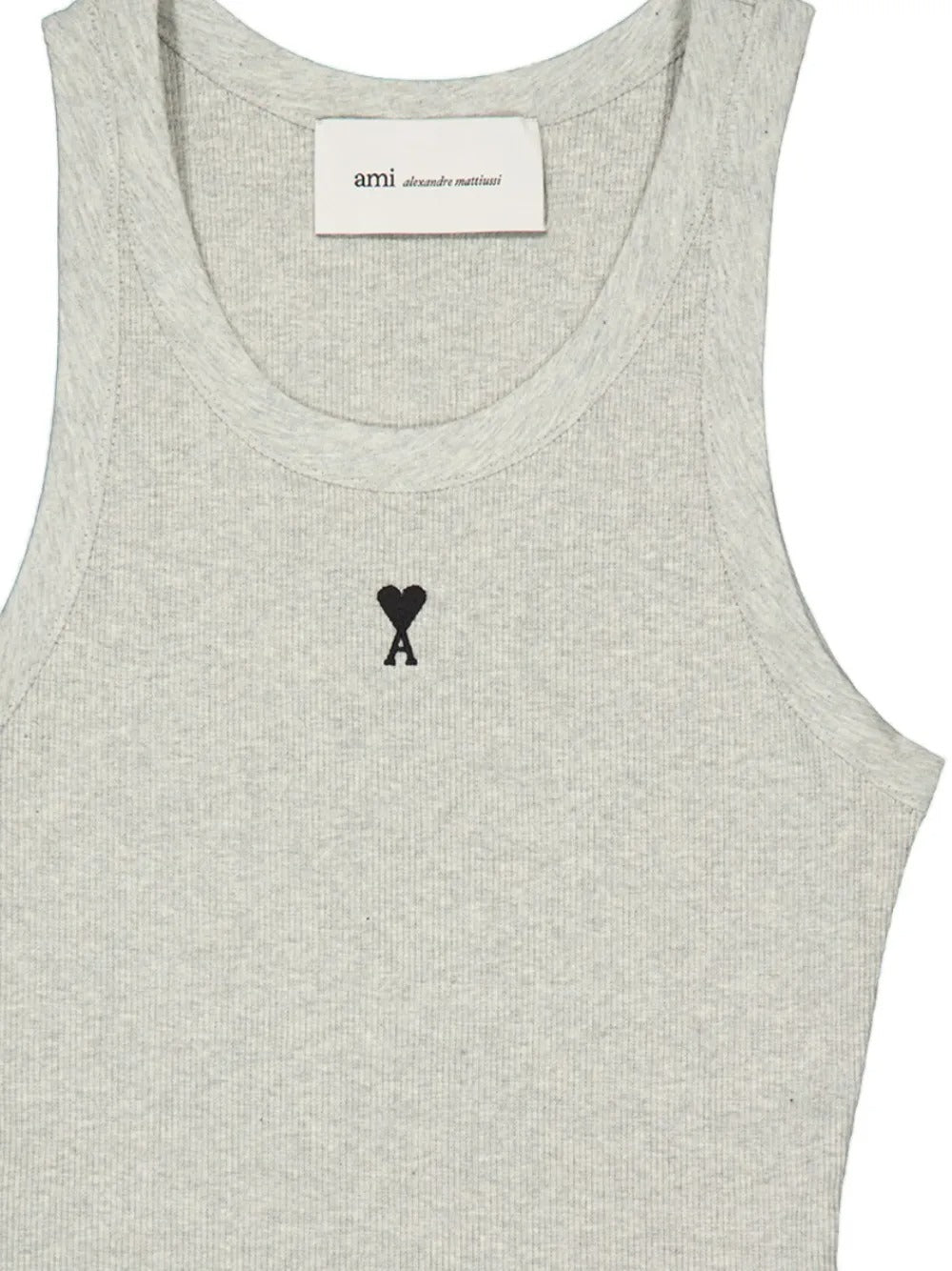 De coeur ribbed tank top-AMI-Verso