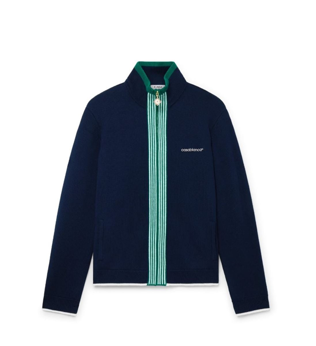 KNIT TENNIS TRACK TOP -  CASABLANCA -  Verso
