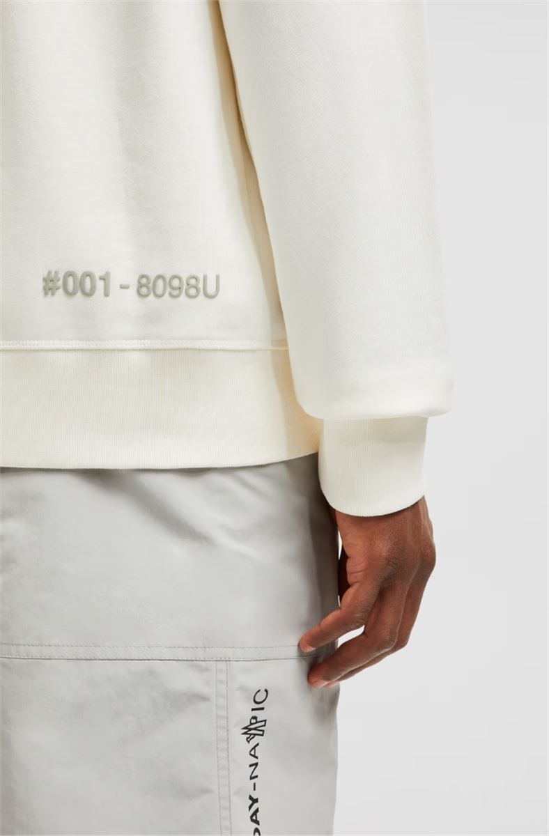 MIRRORED LOGO COTTON HOODIE - MONCLER - Verso