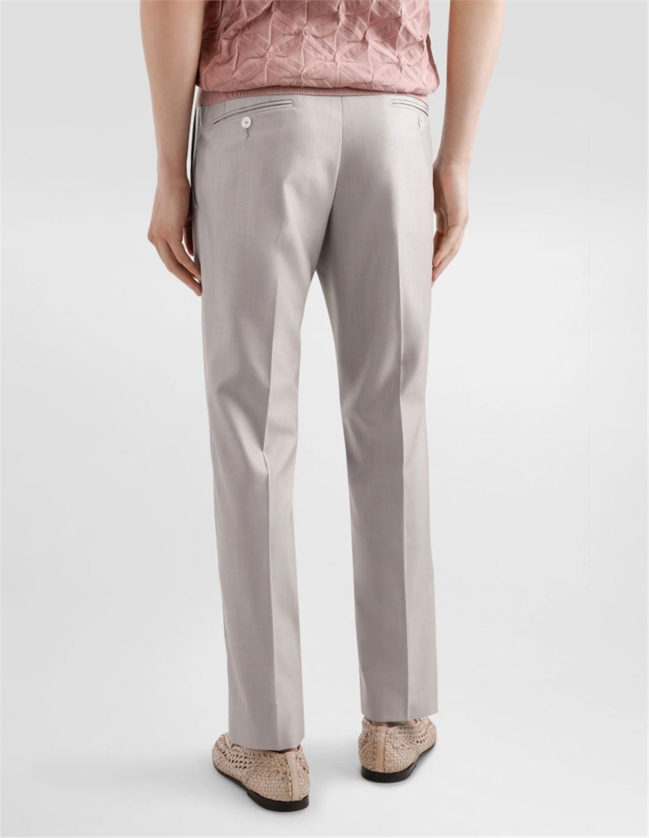 DECONSTRUCTED DOUBLE-BREASTED WOOL AND SILK SUIT - DOLCE & GABBANA - Verso