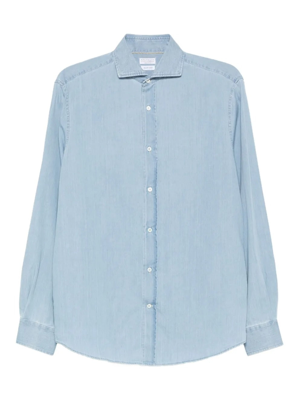 Denim Long-Sleeved Shirt-BRUNELLO CUCINELLI-312511-M-Verso