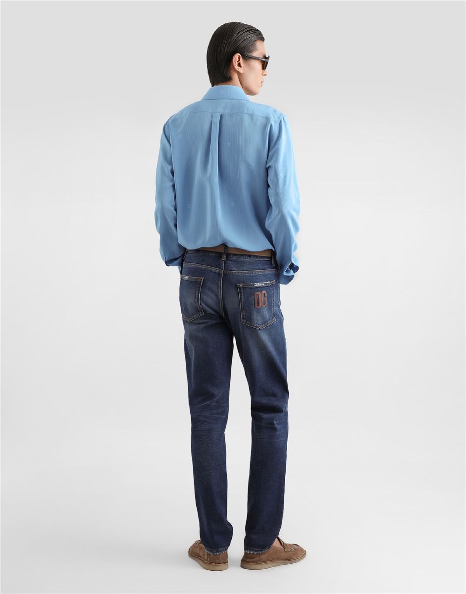 Denim trousers-DOLCE&GABBANA-Verso