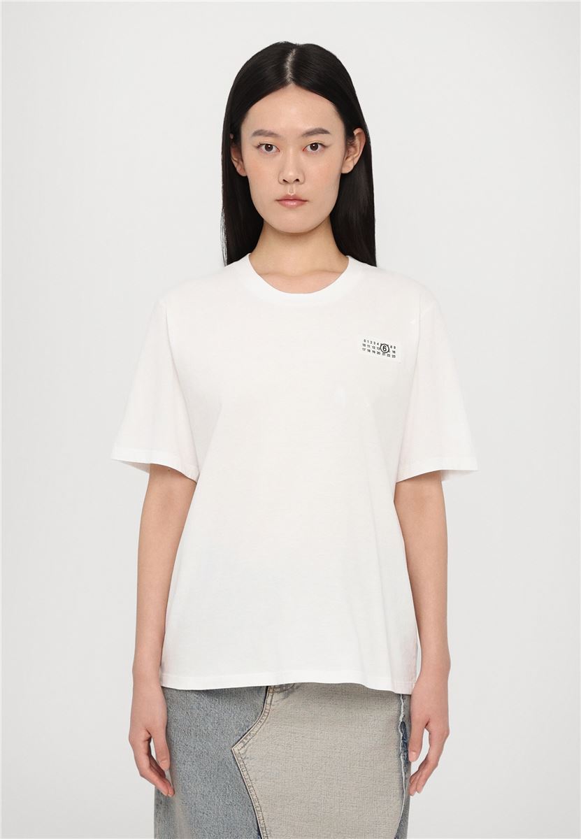 LOGO COTTON T-SHIRT -  MM6 -  Verso