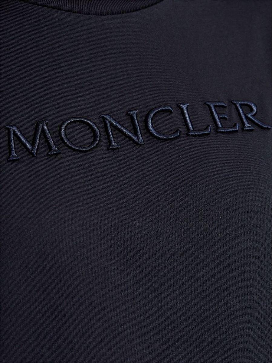 LOGO-EMBROIDERED COTTON T-SHIRT -  MONCLER -  Verso