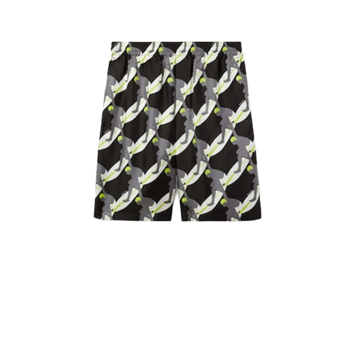 PRINTED SILK TWILL SHORTS - GUCCI - Verso