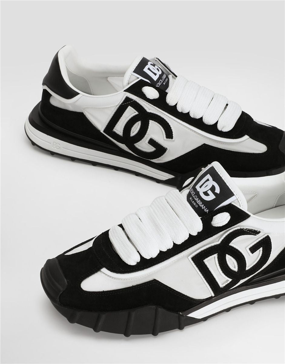 Dg athletic sneakers in fabric and calfskin-DOLCE&GABBANA-Verso