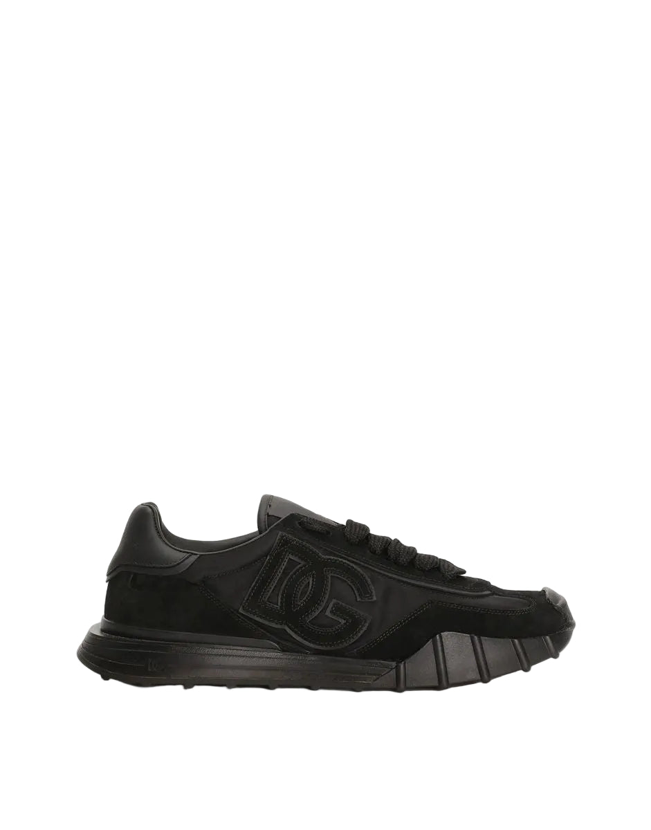Dg athletic sneakers in fabric and calfskin-DOLCE&GABBANA-Verso