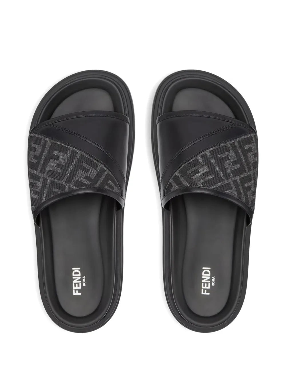 Diagonal ff jacquard sandals-FENDI-Verso