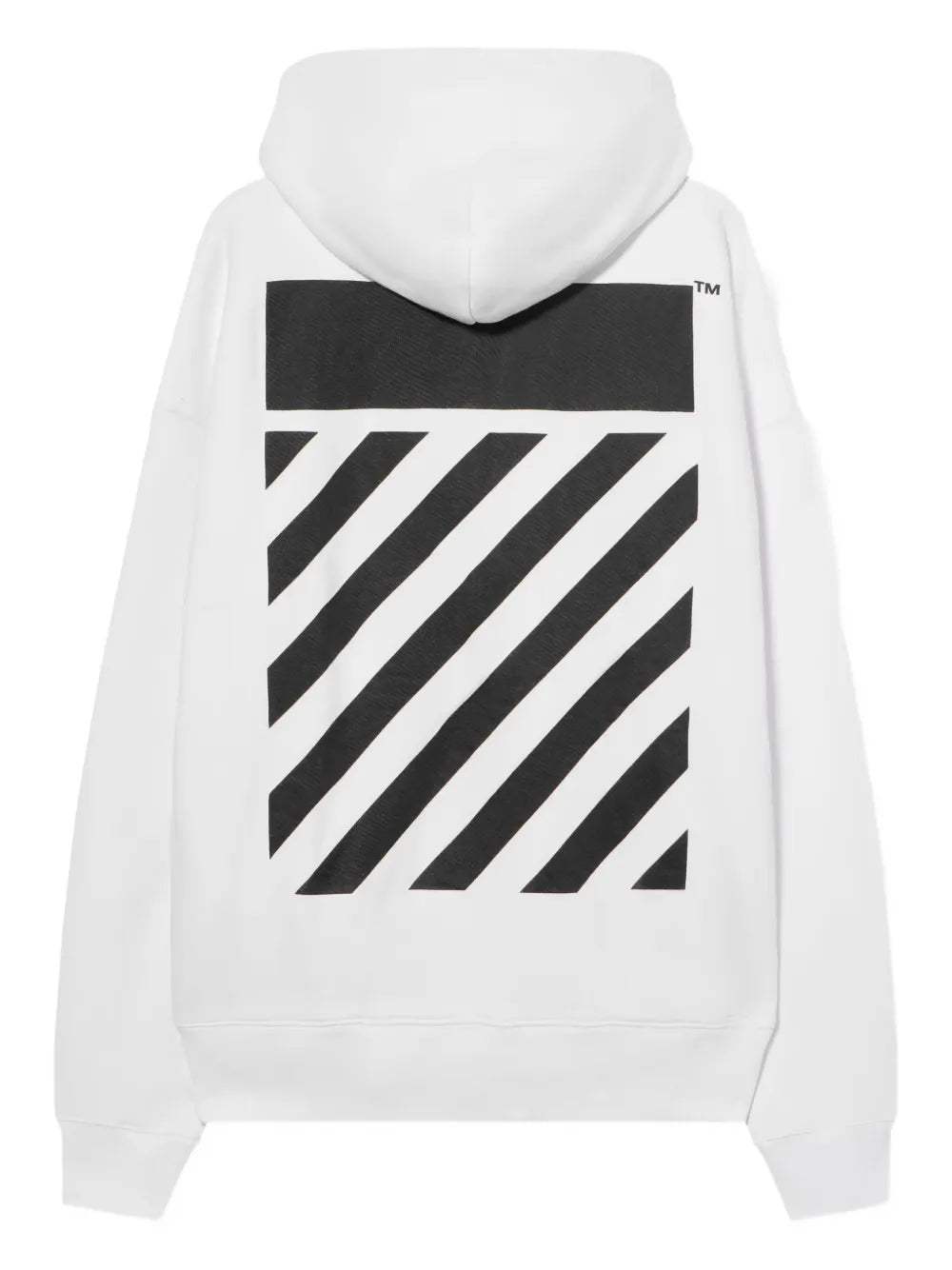 Diagonal flannel hoodie-OFF-WHITE-Verso