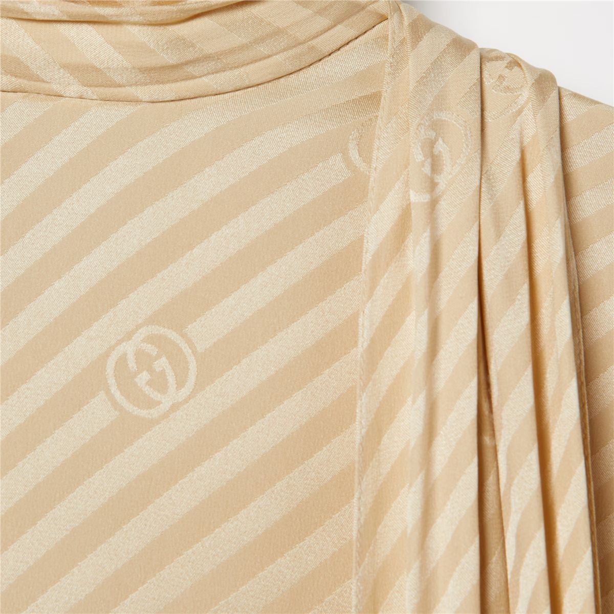Diagonal GG Silk Jacquard Dress-GUCCI-Verso