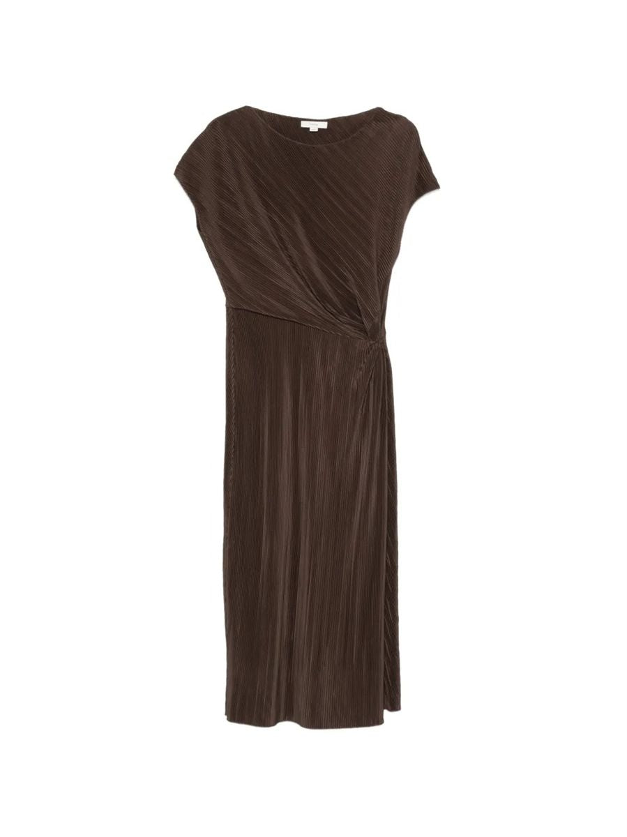 Diagonal pleated twist-waist dress-VINCE-308607-XS-Verso