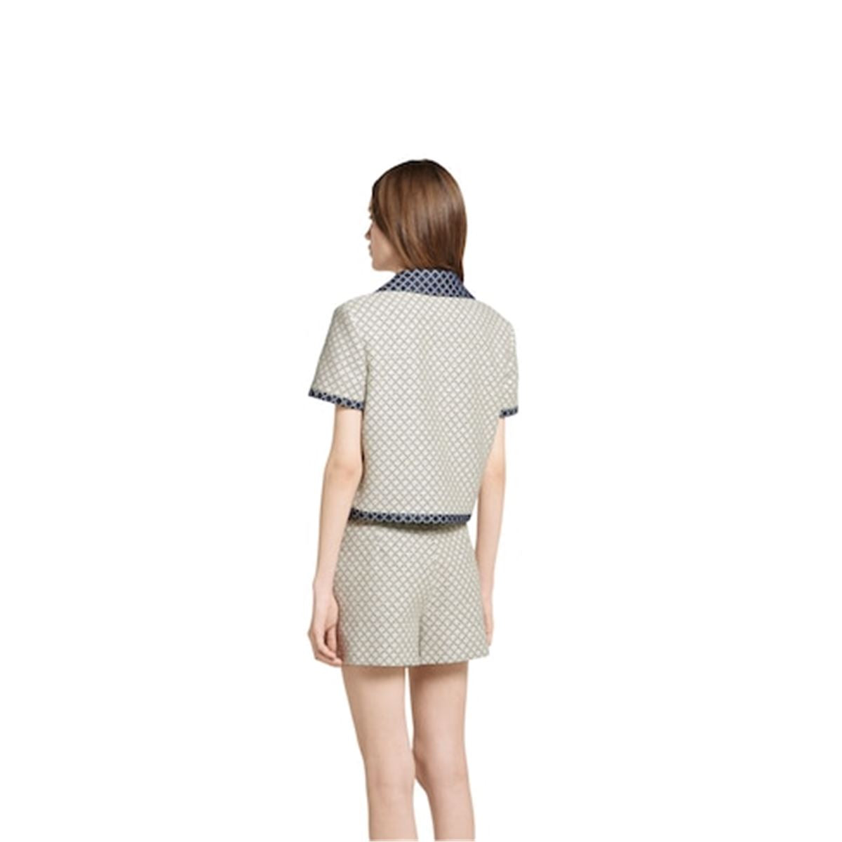 DIAMOND COTTON BOUCLÉ JACKET-GUCCI-Verso