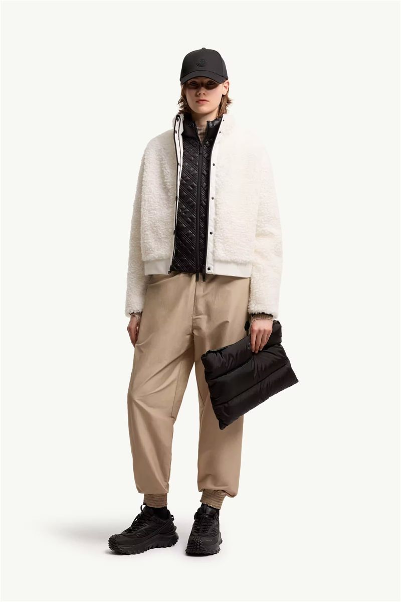 Diamond-quilted padded cardigan-MONCLER-Verso