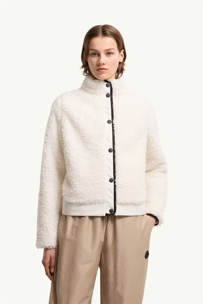 Diamond-quilted padded cardigan-MONCLER-Verso