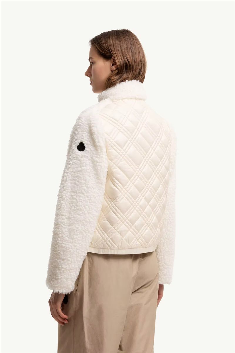 Diamond-quilted padded cardigan-MONCLER-Verso