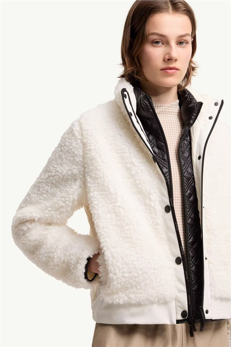Diamond-quilted padded cardigan-MONCLER-Verso