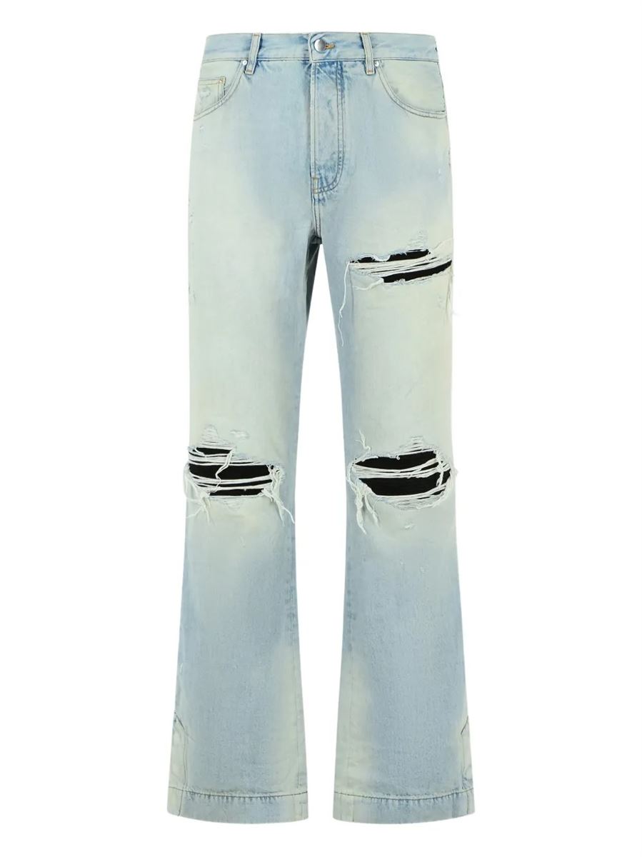 Distressed-effect flared jeans-AMIRI-Verso