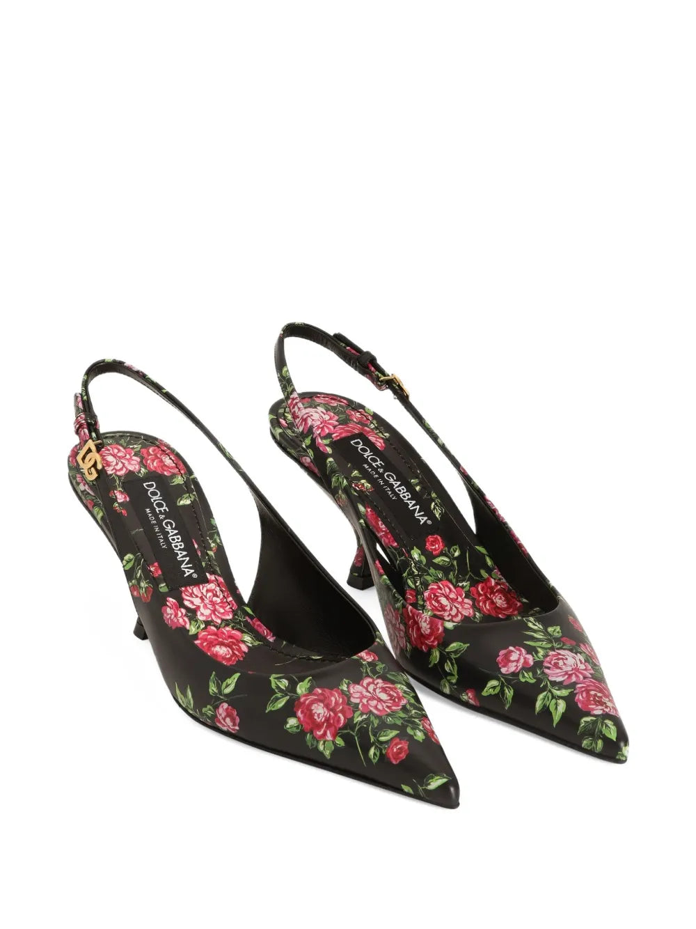Dolce & gabbana 60mm floral slingback slippers-DOLCE&GABBANA-Verso