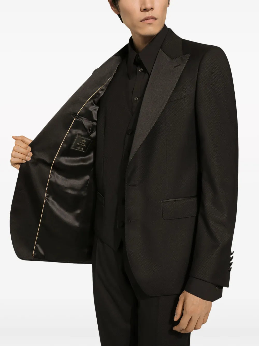 Dolce & gabbana contrasting lapels two-piece suit-DOLCE&GABBANA-Verso