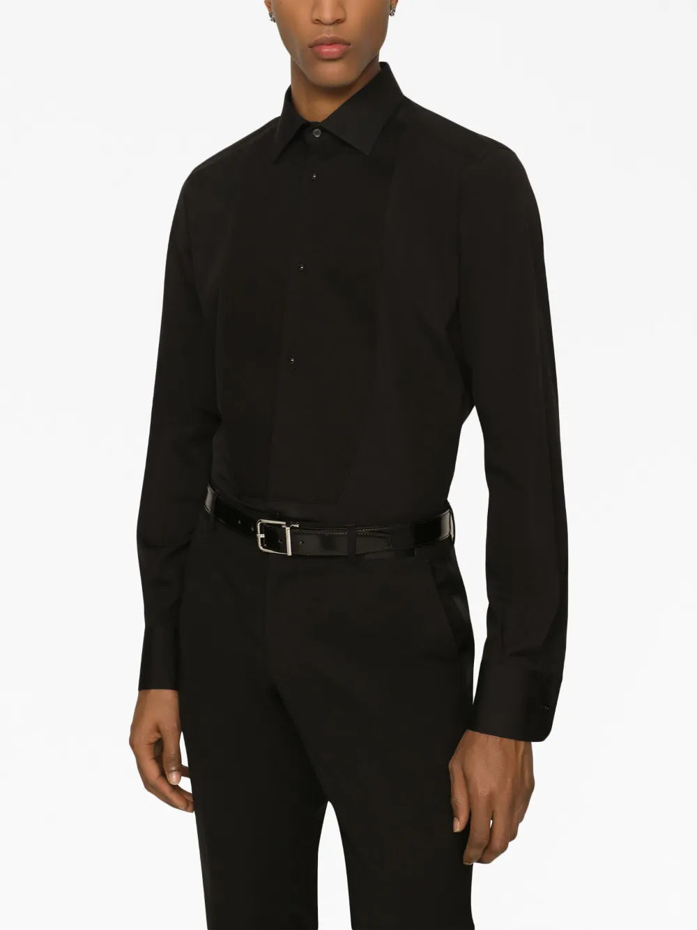 Dolce & gabbana gold-fit cotton tuxedo shirt-DOLCE&GABBANA-Verso