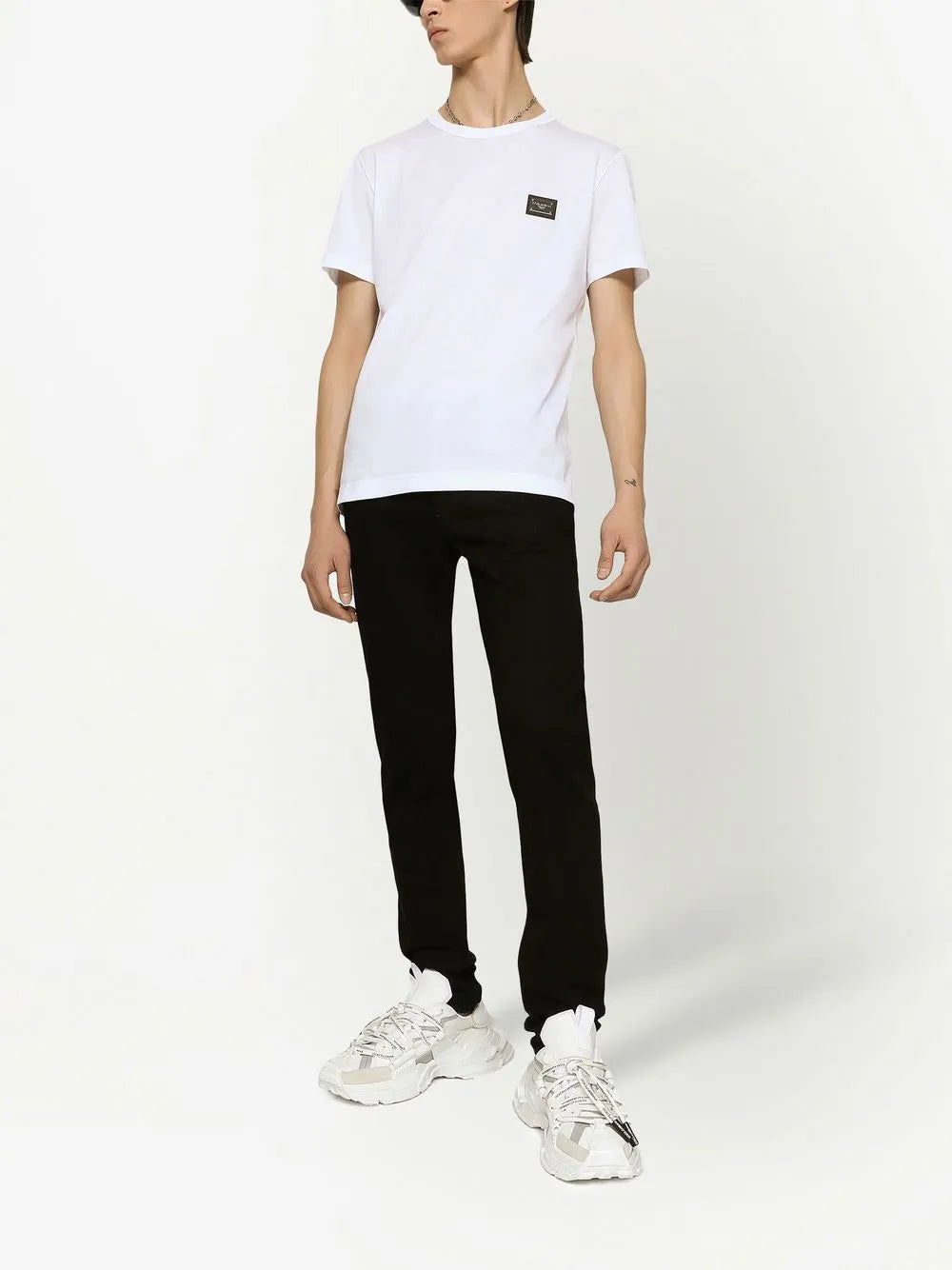 Dolce & gabbana logo-appliqué skinny jeans-DOLCE&GABBANA-Verso