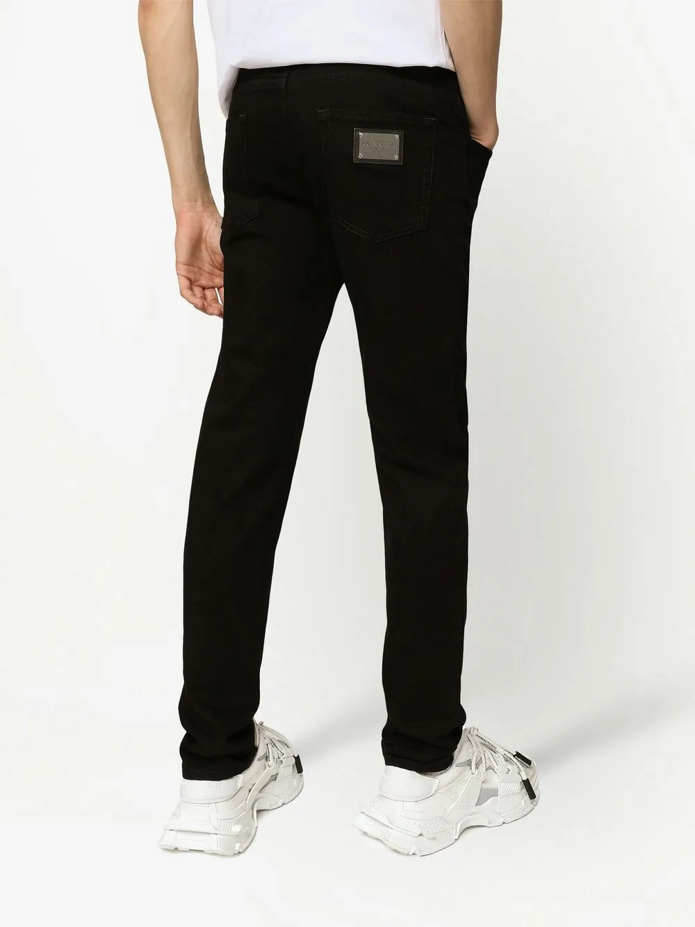 Dolce & gabbana logo-appliqué skinny jeans-DOLCE&GABBANA-Verso