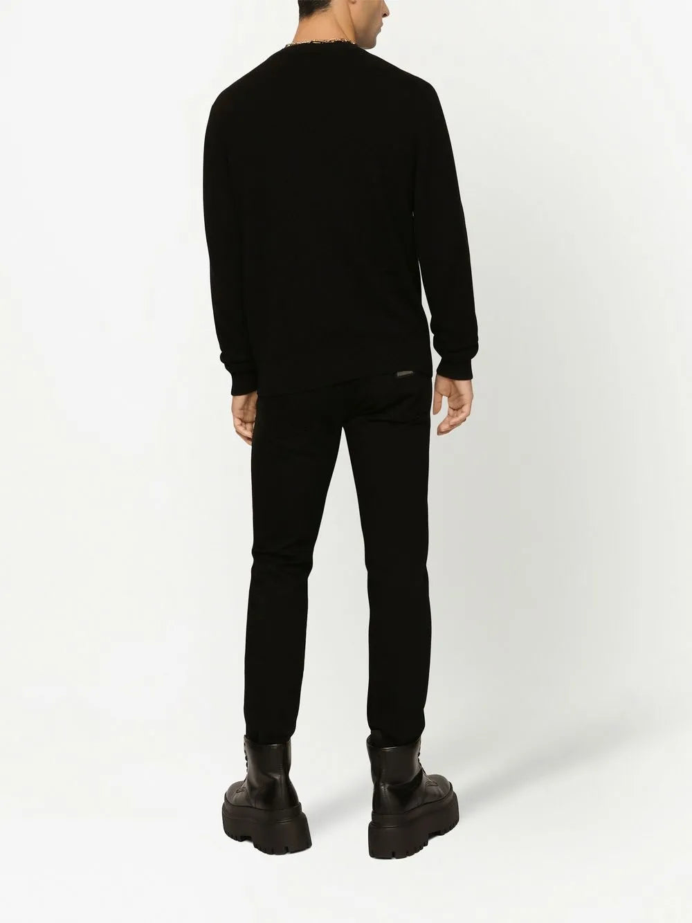 Dolce & gabbana logo-appliqué slim-cut jeans-DOLCE&GABBANA-Verso