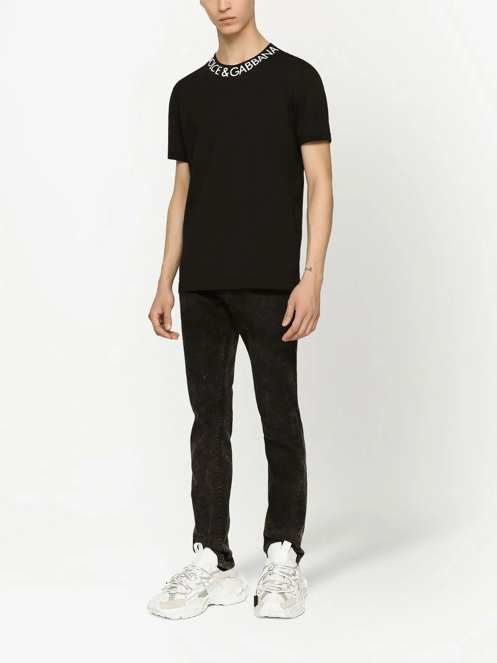 Dolce & gabbana marble-effect skinny jeans-DOLCE&GABBANA-Verso