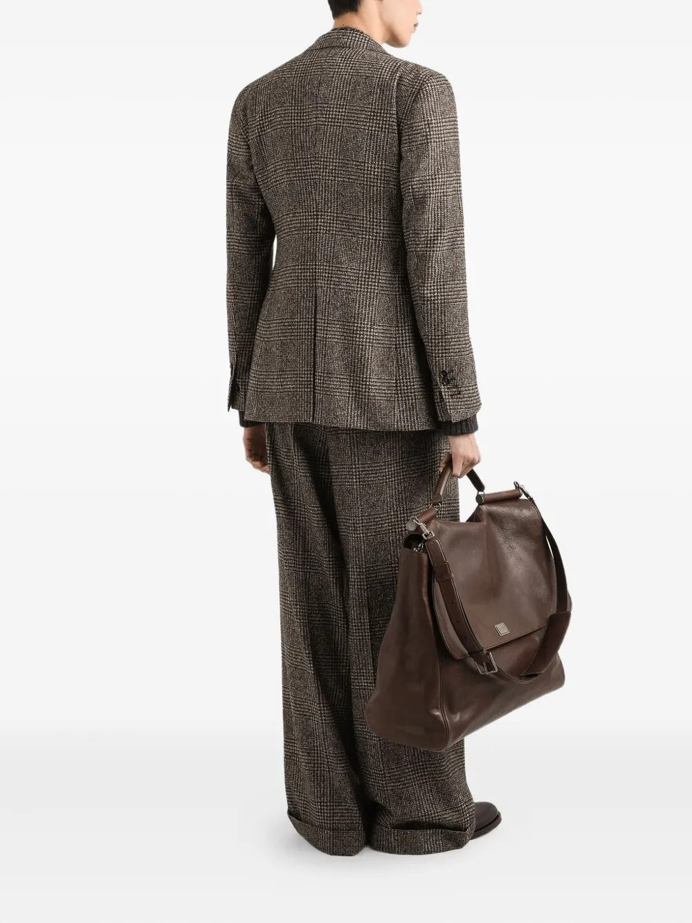 Dolce & gabbana pleated check wide-leg trousers-DOLCE&GABBANA-Verso