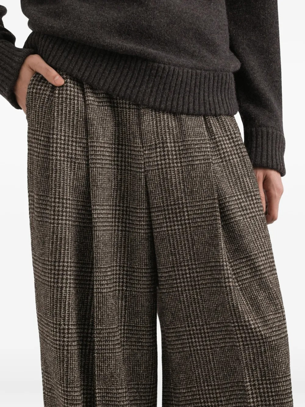 Dolce & gabbana pleated check wide-leg trousers-DOLCE&GABBANA-Verso