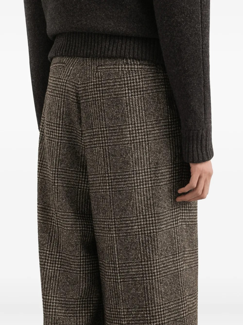 Dolce & gabbana pleated check wide-leg trousers-DOLCE&GABBANA-Verso