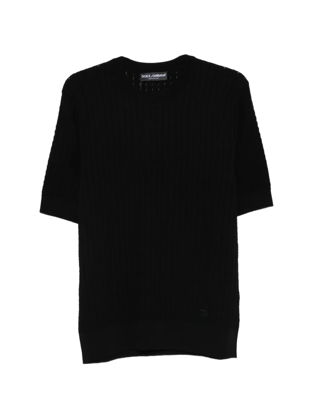Dolce & gabbana short-sleeve knitted t-shirt-DOLCE&GABBANA-Verso