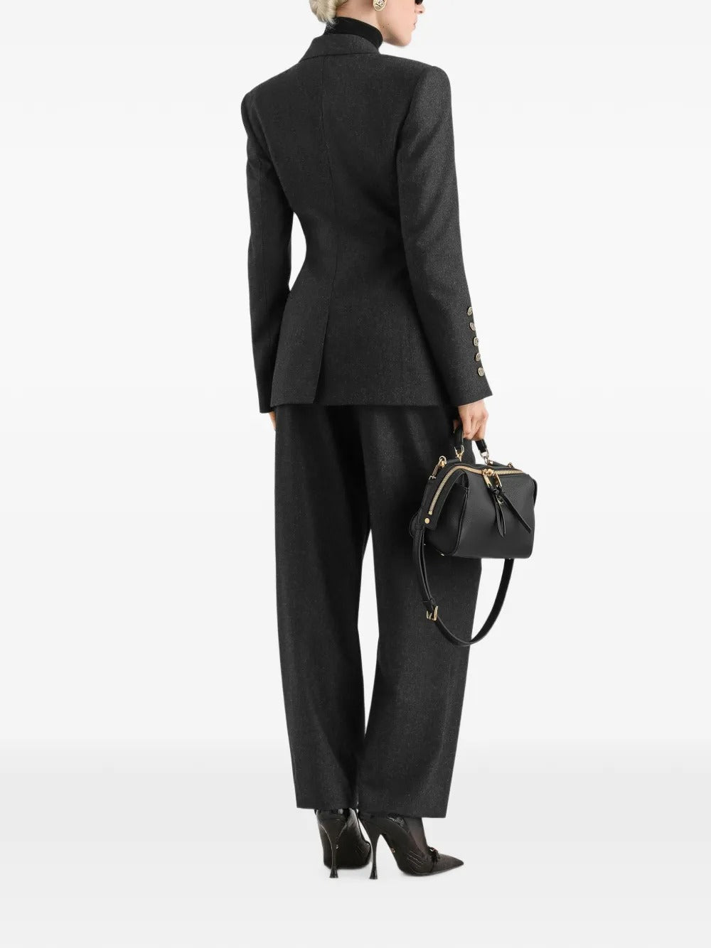 Dolce & gabbana turlington single-breasted jacket in wool flannel-DOLCE&GABBANA-Verso