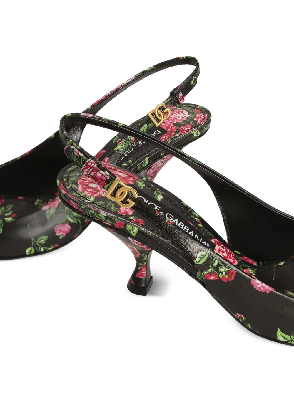Dolce & gabbana 60mm floral slingback slippers-DOLCE&GABBANA-Verso