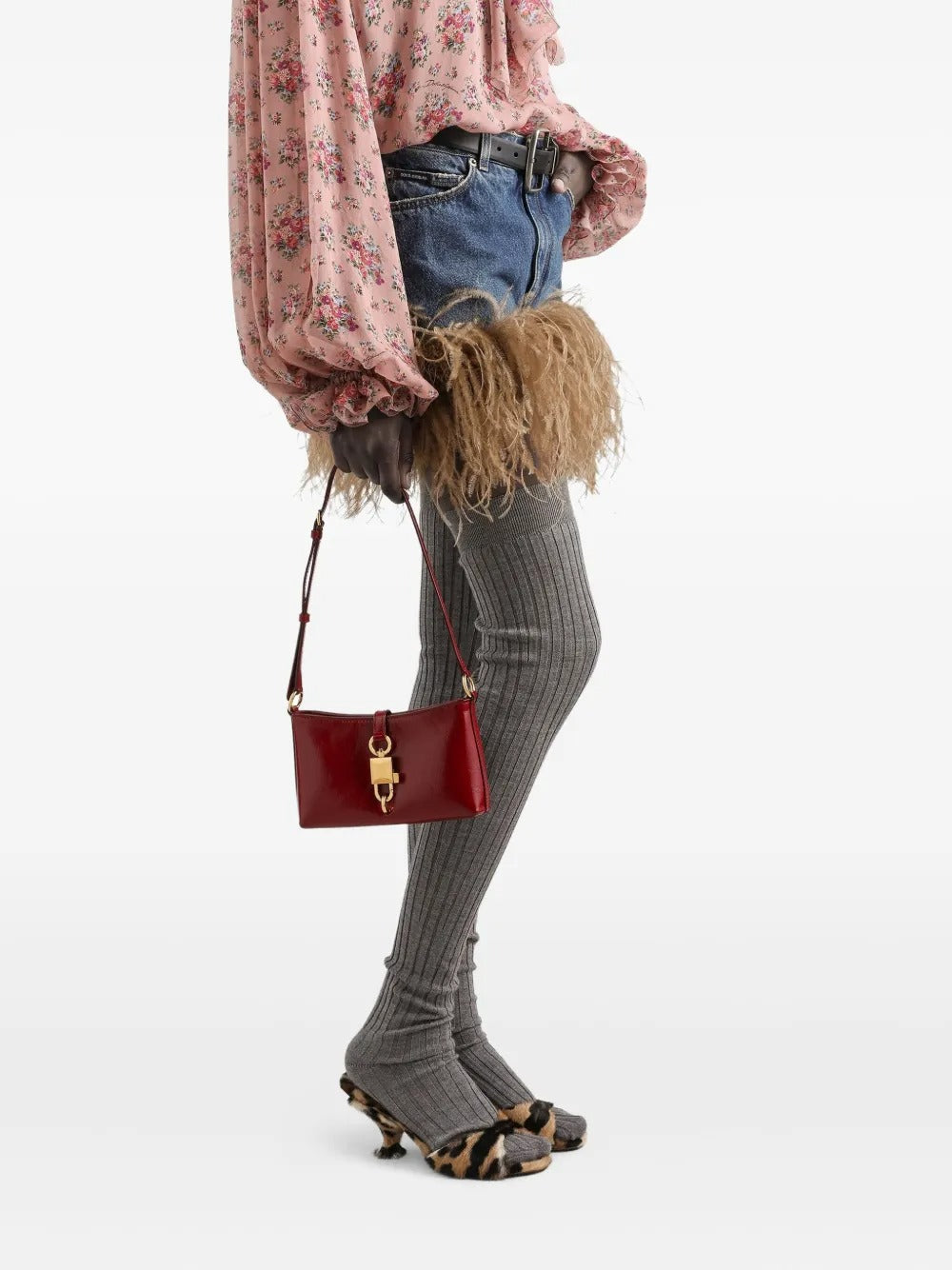 Dolce&Gabbana Buckle Shoulder Bag-DOLCE&GABBANA-Verso