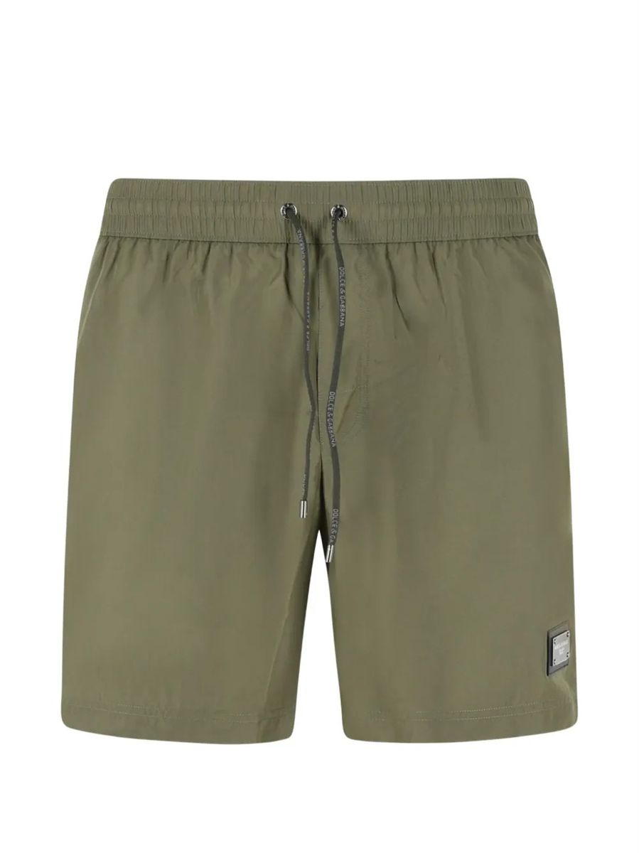 Dolce & gabbana drawstring logo-patch shorts swim-DOLCE&GABBANA-Verso