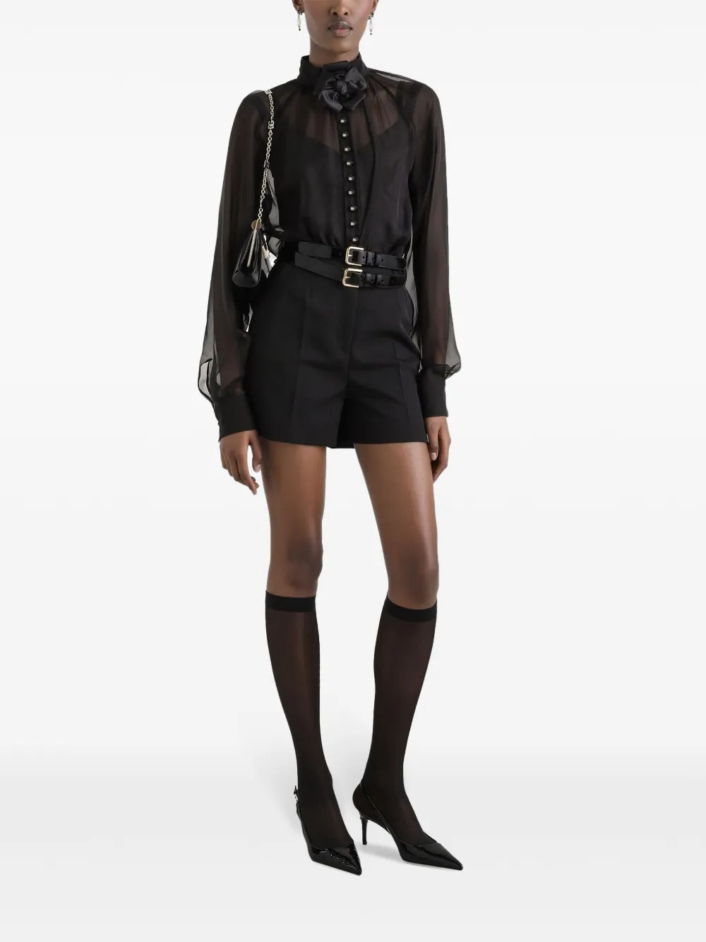 Dolce&Gabbana Floral-Appliqué Shirt-DOLCE&GABBANA-Verso
