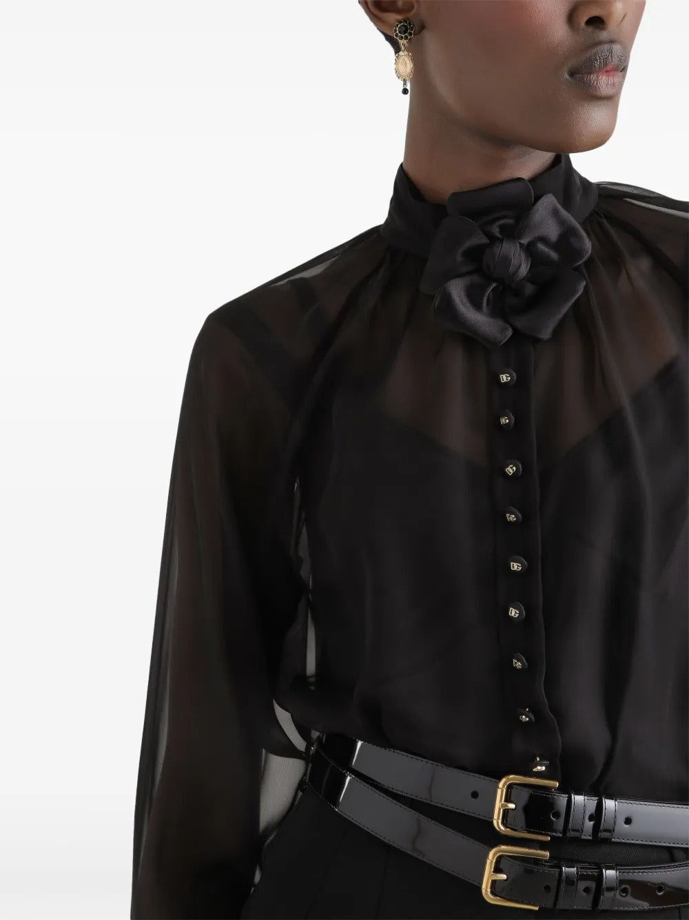 Dolce&Gabbana Floral-Appliqué Shirt-DOLCE&GABBANA-Verso
