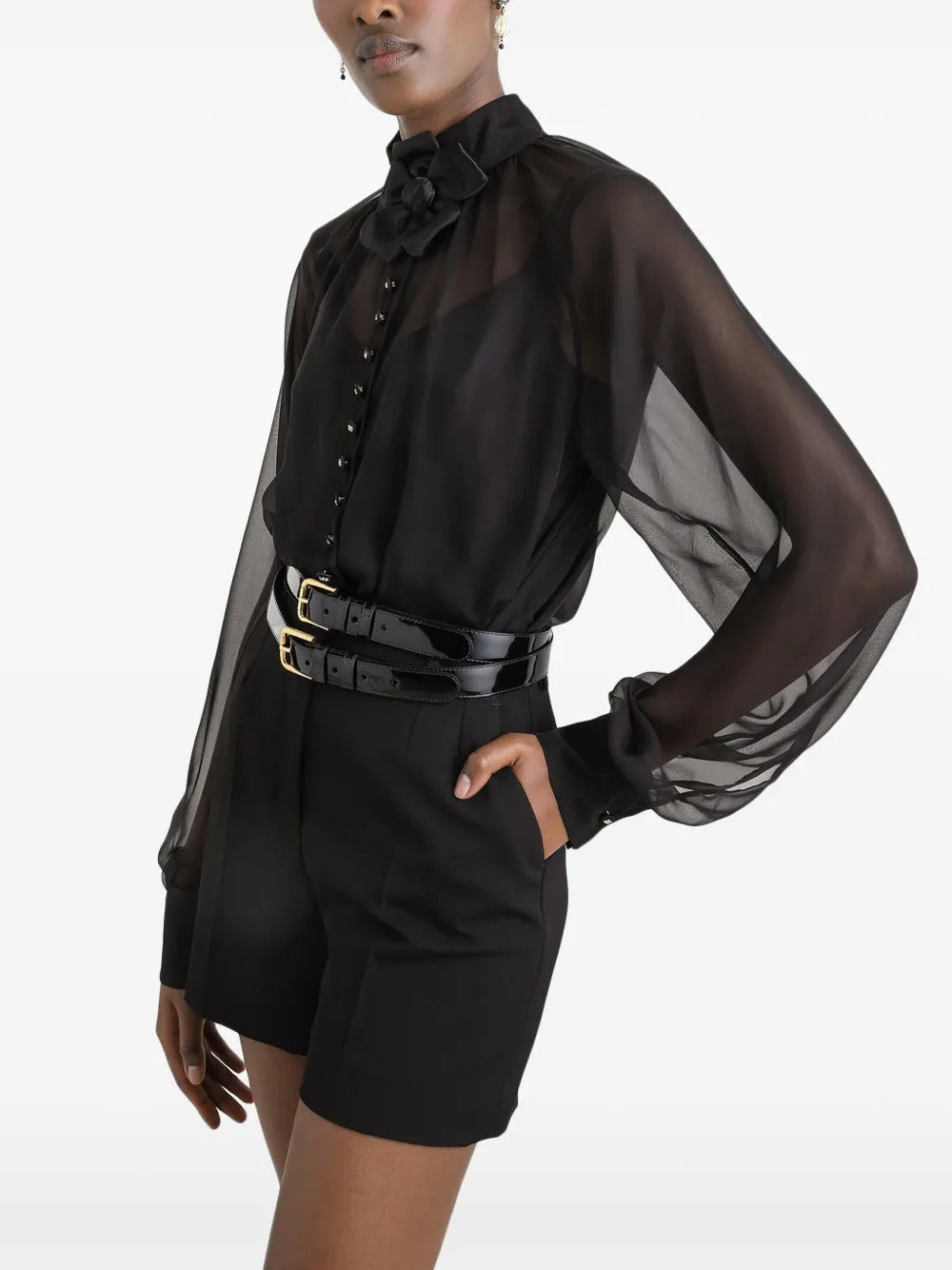 Dolce&Gabbana Floral-Appliqué Shirt-DOLCE&GABBANA-Verso