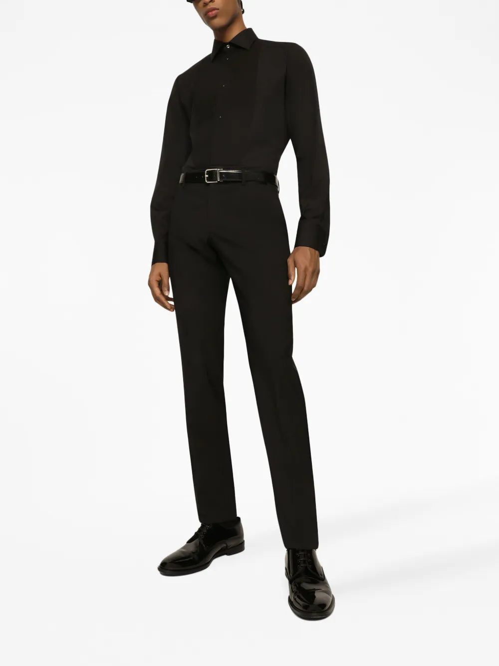 Dolce & gabbana gold-fit cotton tuxedo shirt-DOLCE&GABBANA-Verso