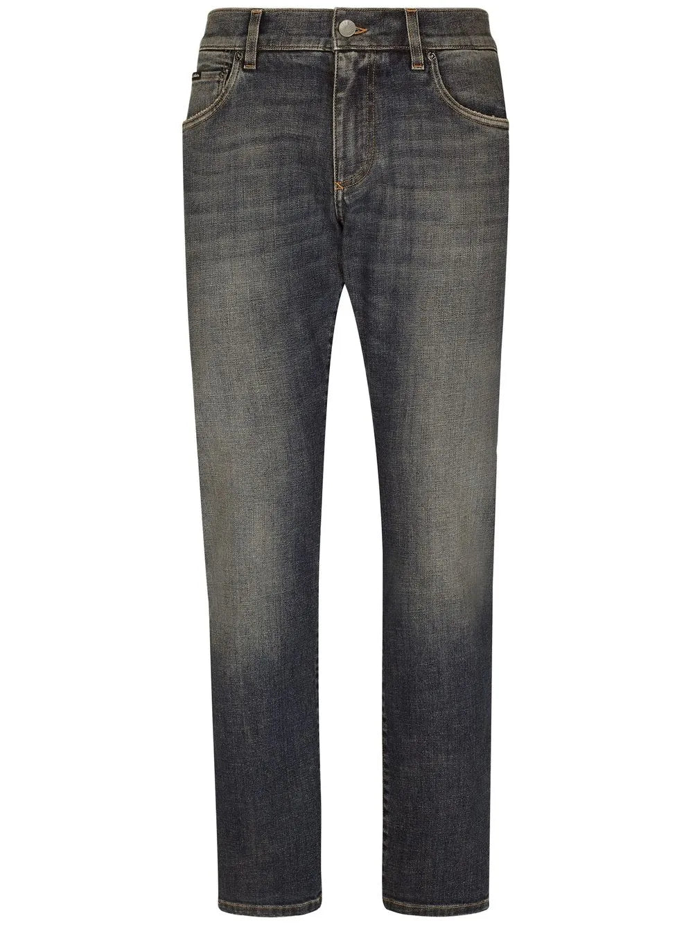 Dolce & gabbana logo-appliqué slim-cut jeans-DOLCE&GABBANA-Verso