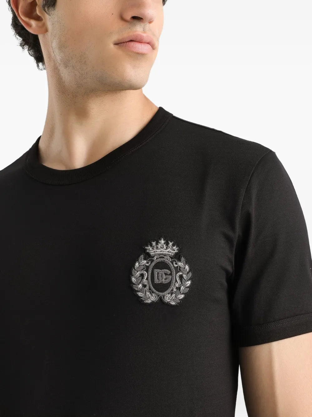 Dolce & gabbana logo-embroidered t-shirt-DOLCE&GABBANA-Verso