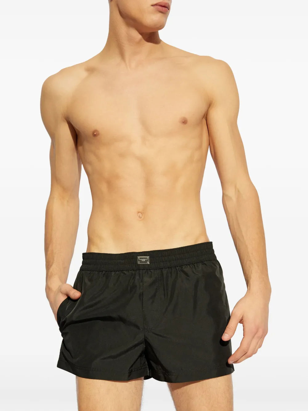 Dolce & gabbana logo-plaque swim shorts-DOLCE&GABBANA-Verso