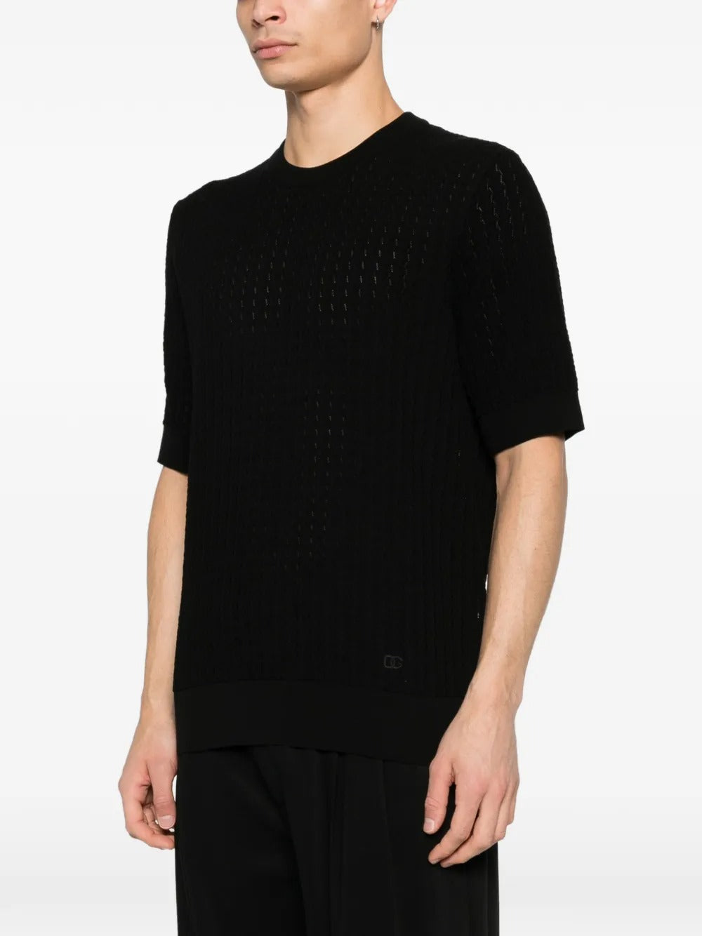 Dolce&Gabbana Short-sleeve Knitted T-shirt-DOLCE&GABBANA-Verso